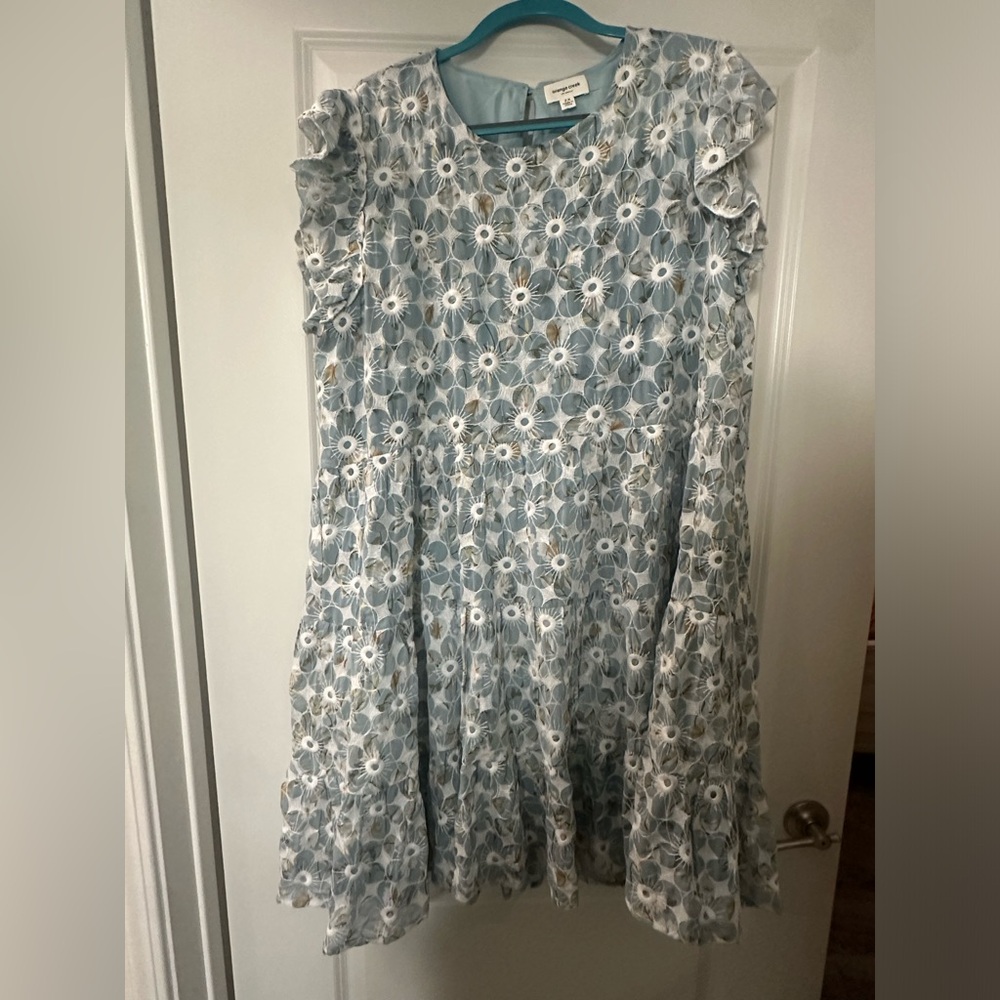 Flowy Blue Floral Dress